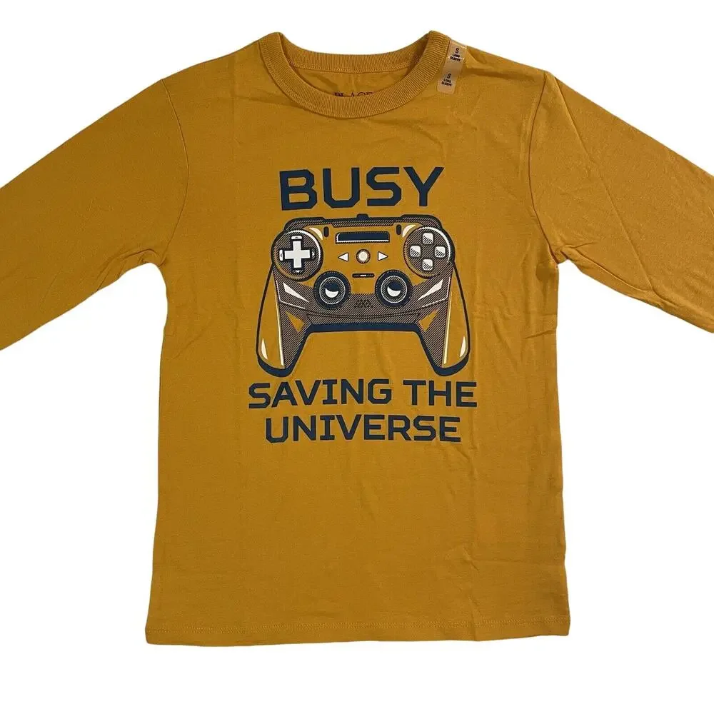 NWT The Children’s Place “Busy Saving The Universe” Long Sleeve T Shirt Sz S (5)